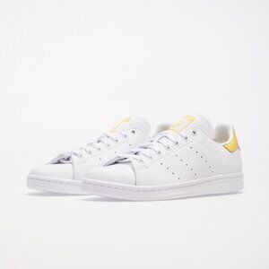Adidas Stan Smith Women's White/Yellow Sneakers Size 7 US - Great Used Condition